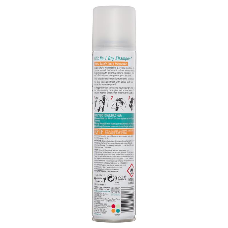 Batiste Bare Dry Shampoo 200ml