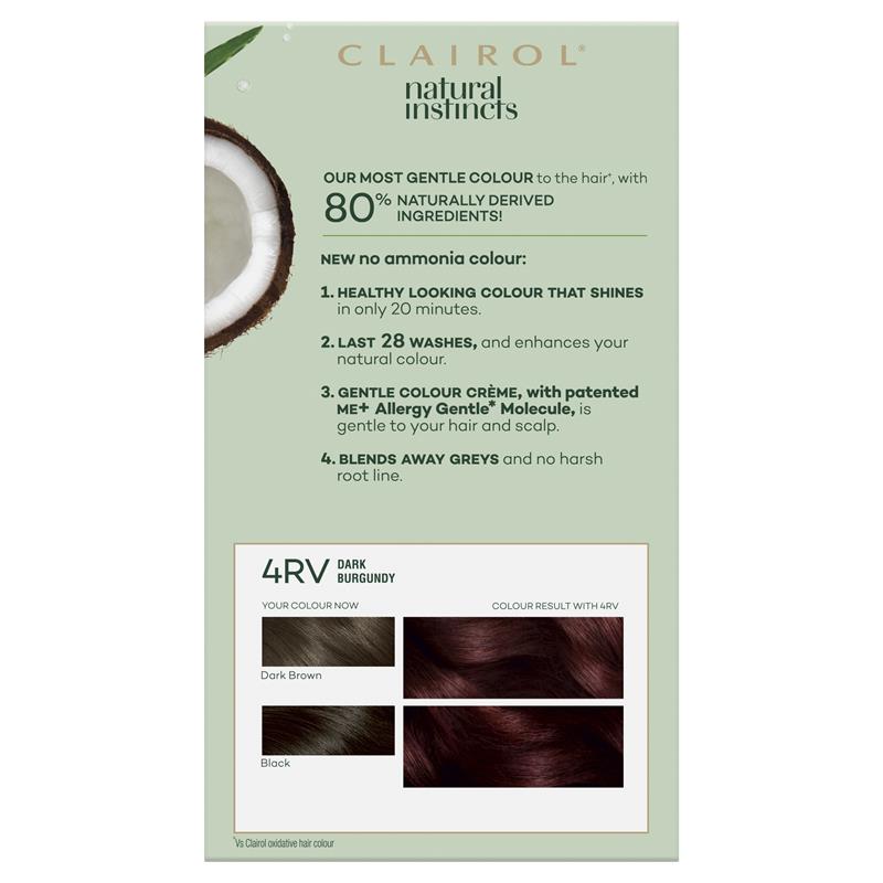 CLAIROL Natural Instincts 4RV Dark Burgundy