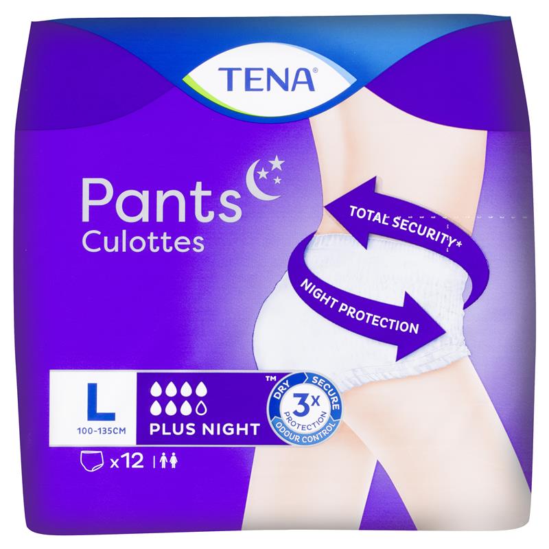 Tena Pants Plus Night Large 12PK