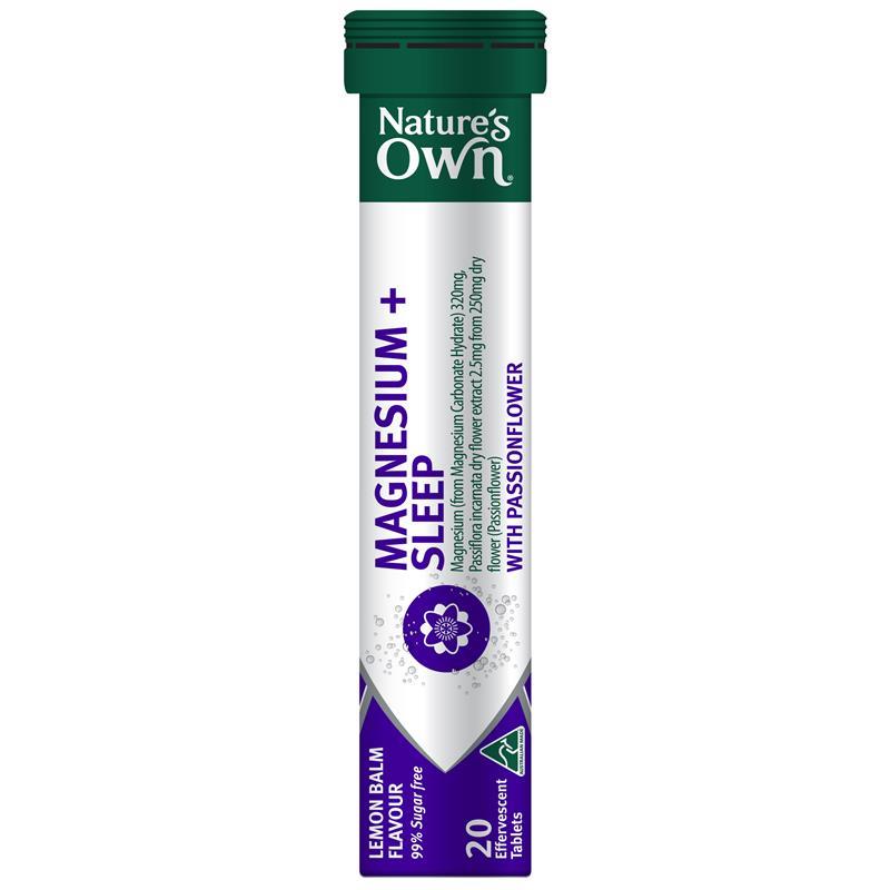 Nature's Own Magnesium + Sleep Effervescent with Passionflower 20 Tablets