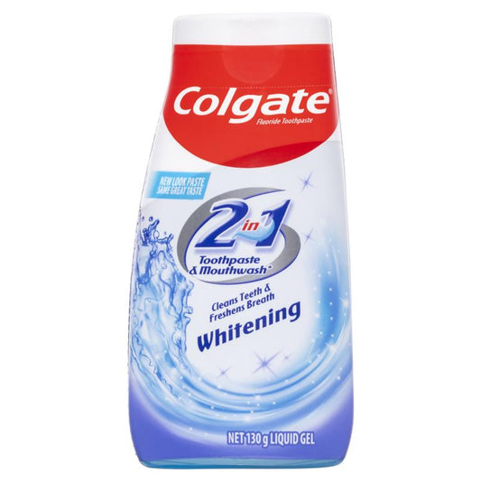 Colgate 2 in 1 Toothpaste & Mouthwash Whitening Liquid gel 130g