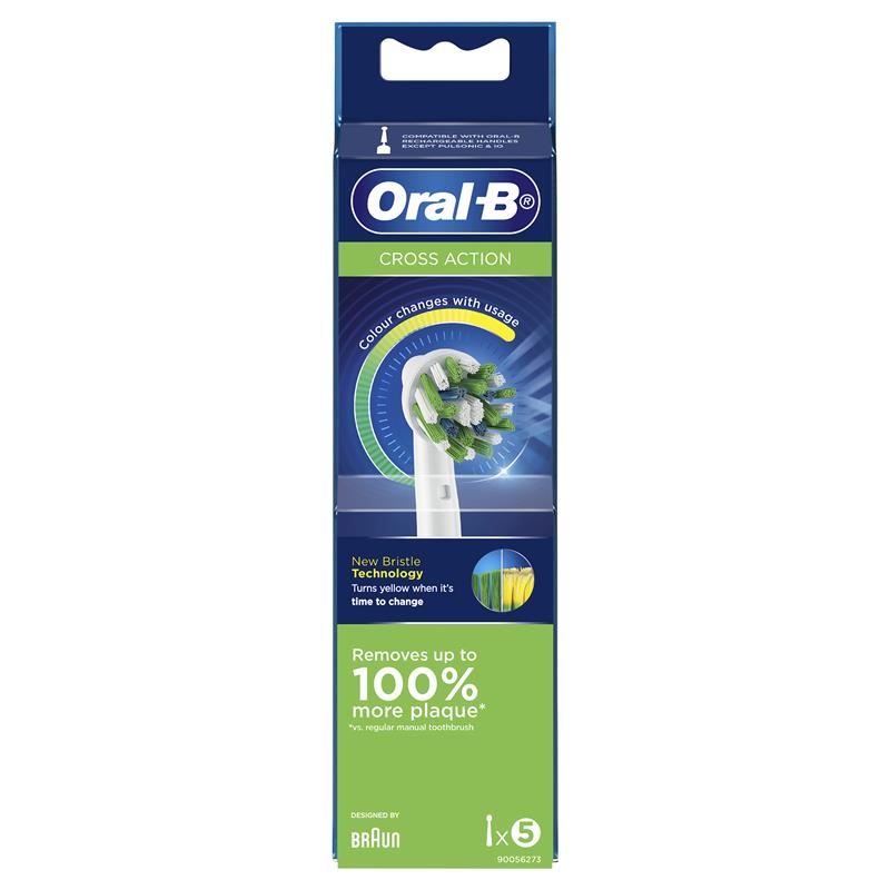 Oral B Power Toothbrush Cross Action Refills 5 Pack