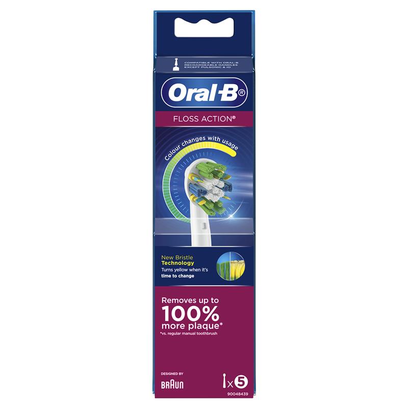 Oral B Power Toothbrush Floss Action Refills 5 Pack