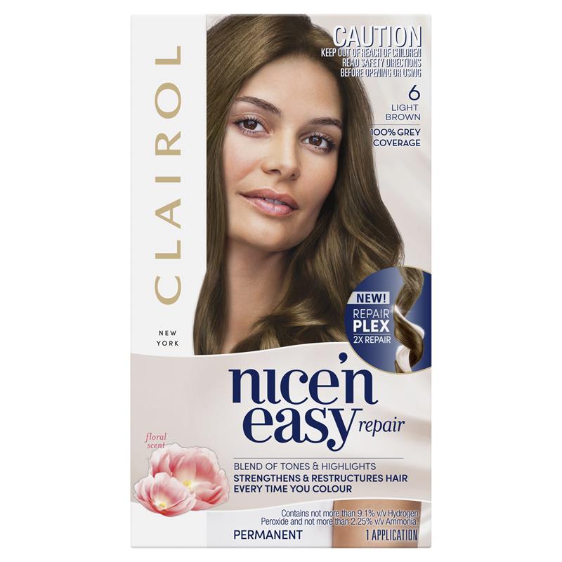 Clairol Nice N Easy Repair - 6 Light Brown Hair Colour