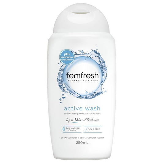 Femfresh Deodorising Active Wash with Ginseng Extract & Silver Ions 250mL