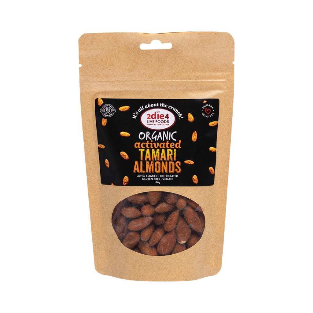 2die4 Live Foods Organic Activated Tamari Almonds 120g