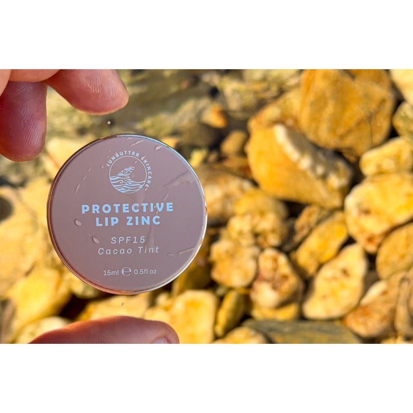 SunButter Skincare Protective Lip Zinc Cacao Tint SPF 15 15ml