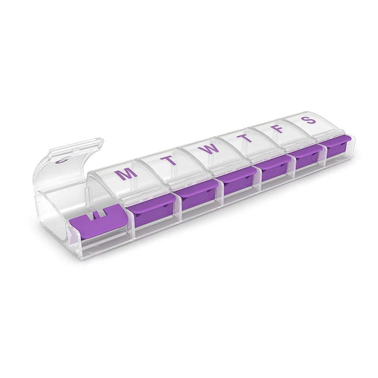 Ezy Dose Push Button Weekly Pill Planner - 7-Day Pill Reminder XL