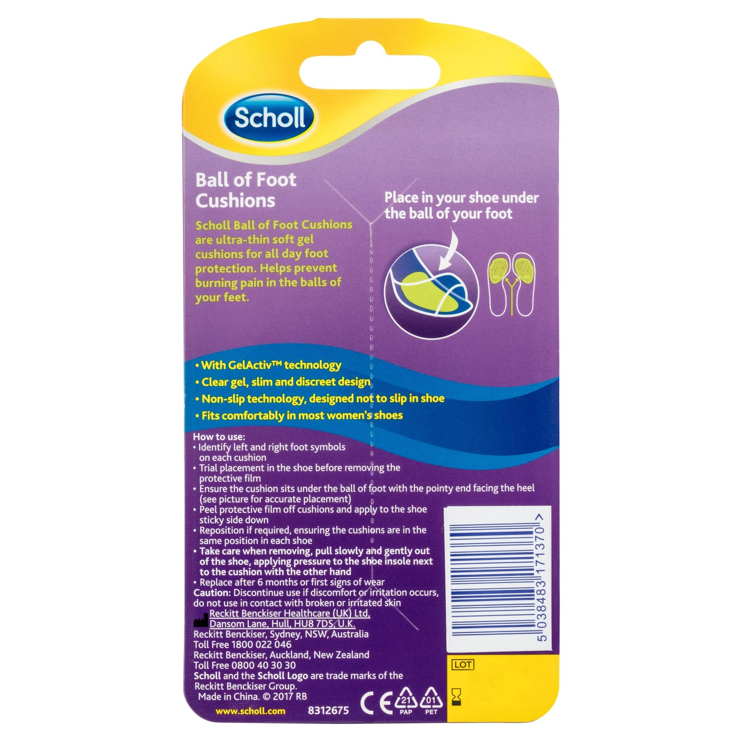 Scholl Party Feet Gel Cushions