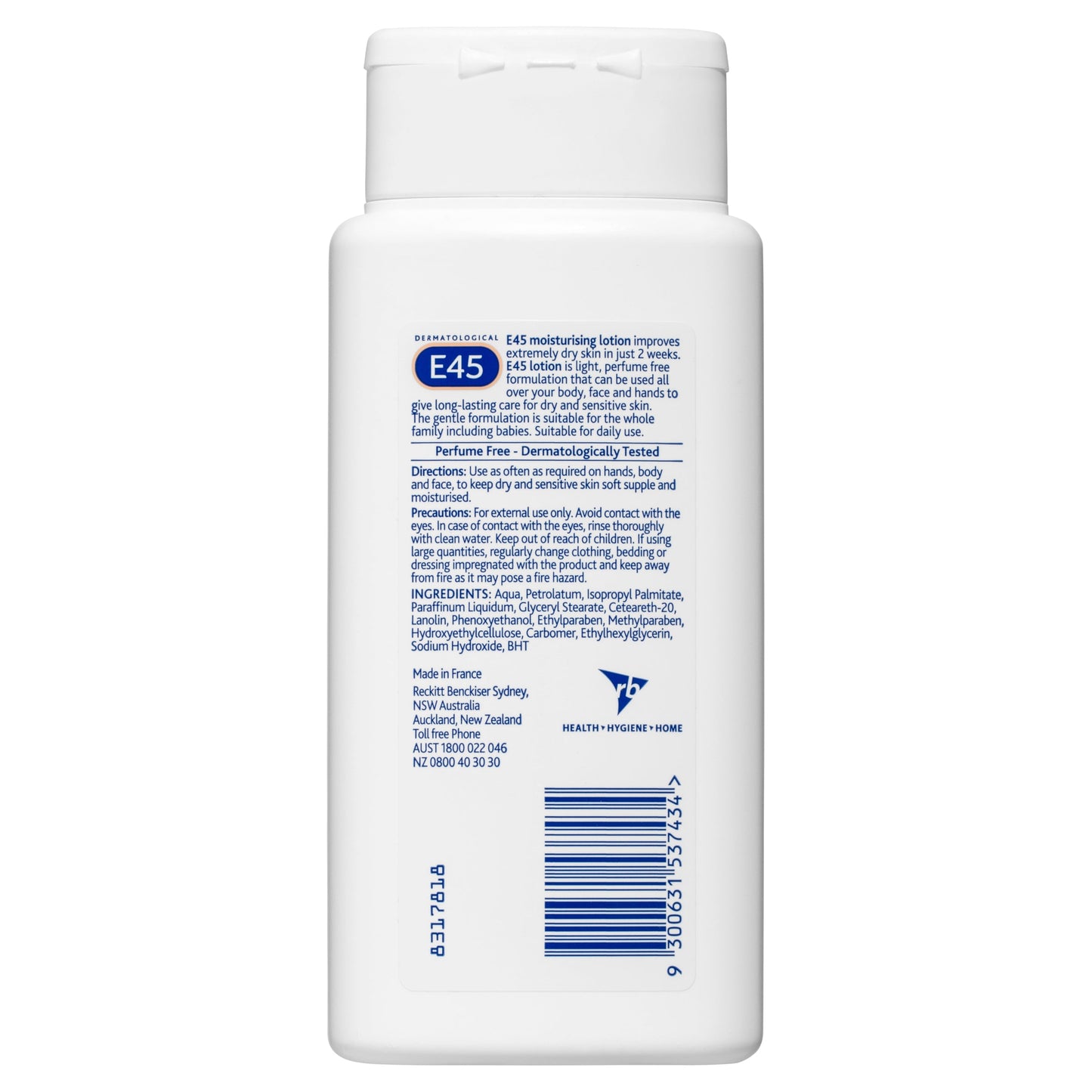 E45 Moisturising Lotion for Dry skin and Sensitive Skin 200mL