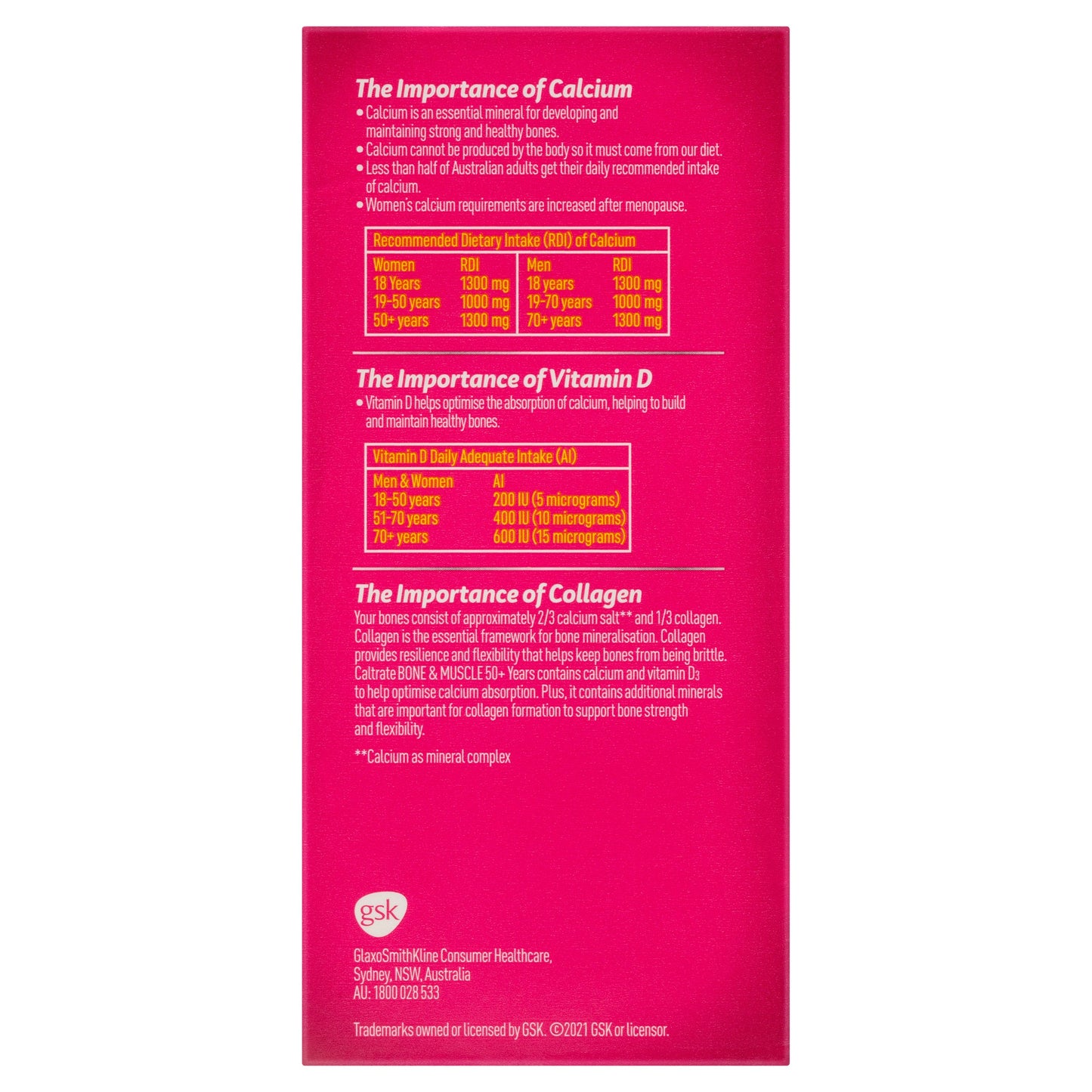 Caltrate Bone & Muscle 50+ 100 Tablets