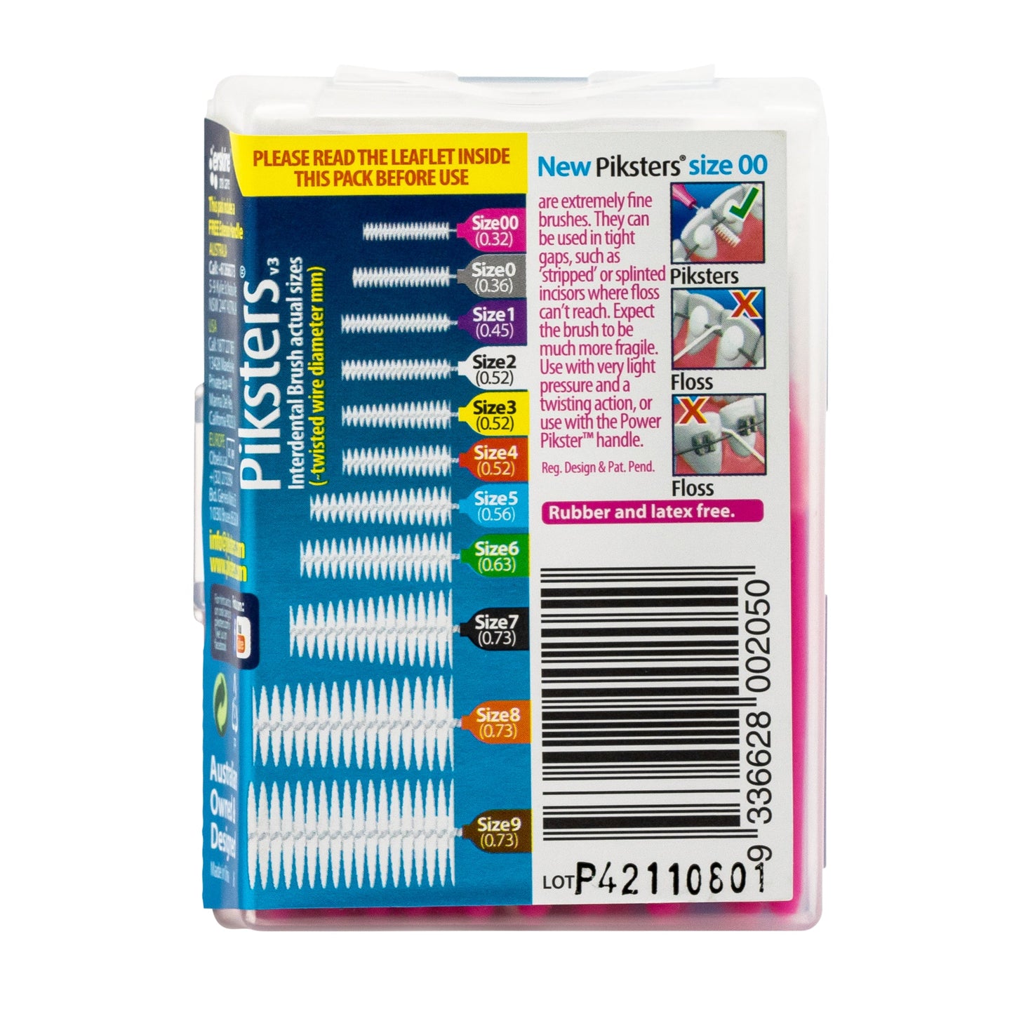 Piksters Size 00 Pink 40pk