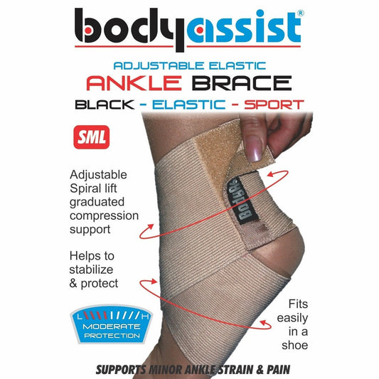 Body Assist Adjustable Elastic Ankle Brace