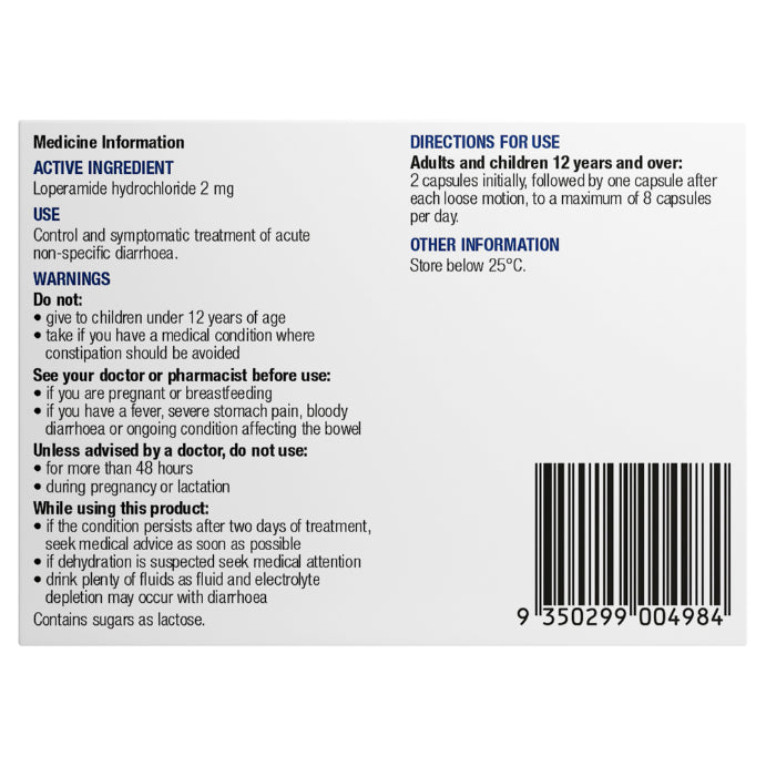 Chemists' Own Diarrhoea Relief 12 Caps (Generic of Imodium)