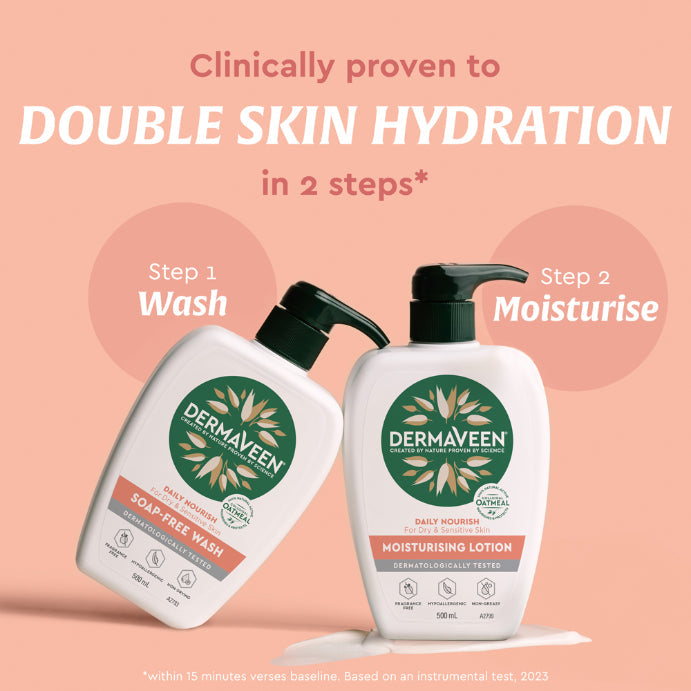 DermaVeen Daily Nourish Moisturising Lotion 500mL Pump