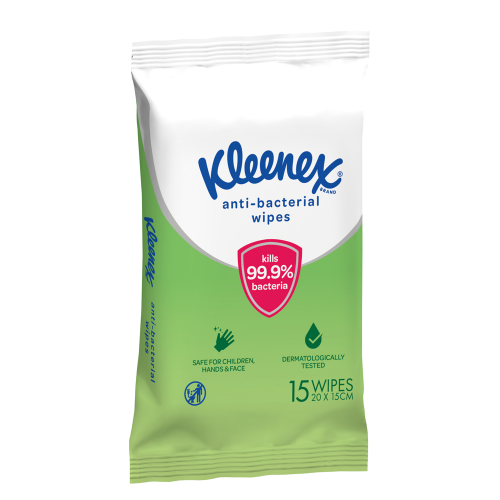 Kleenex Antibacterial Wipes 15 Pack