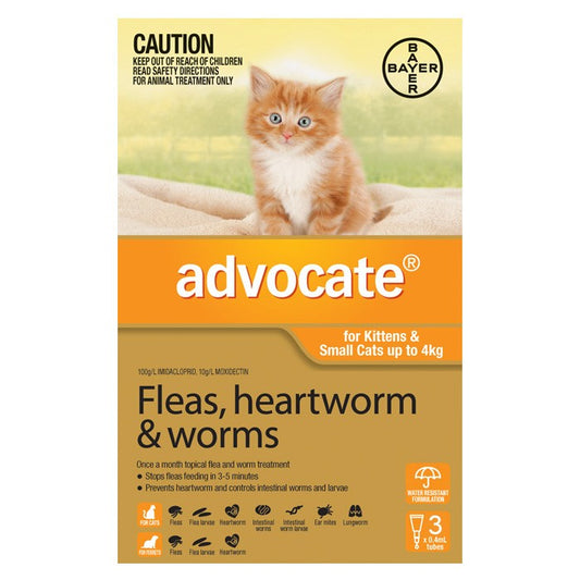 Advocate for Kittens and Small Cats (Up to 4kg) - 3 Pack