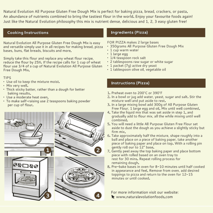 NATURAL EVOLUTION All Purpose Dough Mix 454g