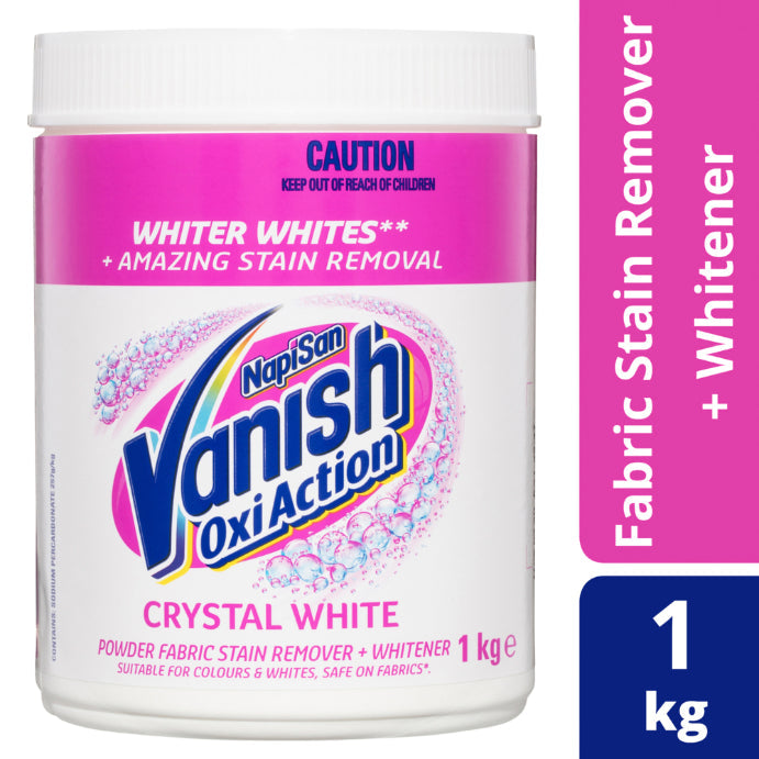 Vanish Napisan Oxi Action Crystal White Stain Remover Powder 1kg