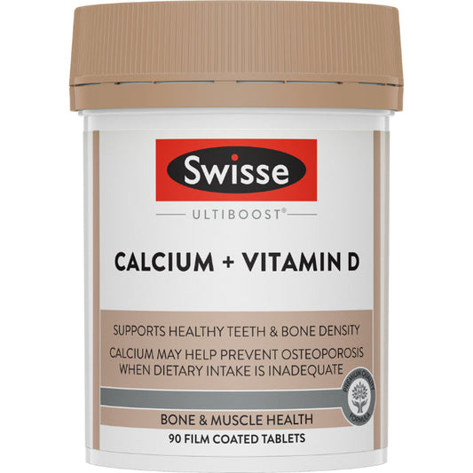 Swisse Ultiboost Calcium + Vitamin D 90 Tablets