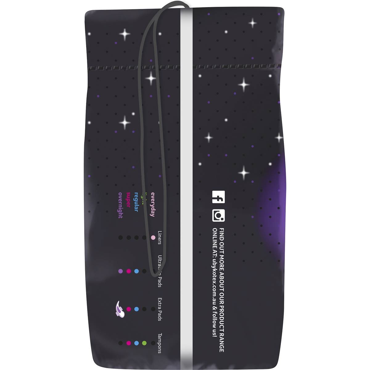 U by Kotex Pads Maxi Overnight 10 Pack