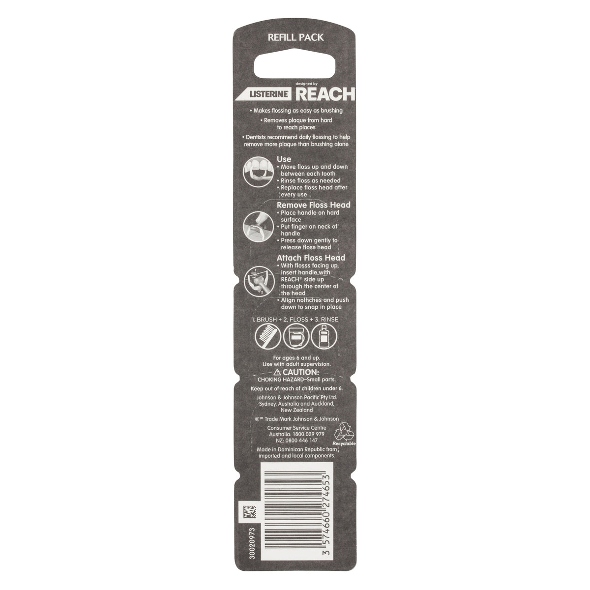 REACH Access Flosser Refill Heads 28pk