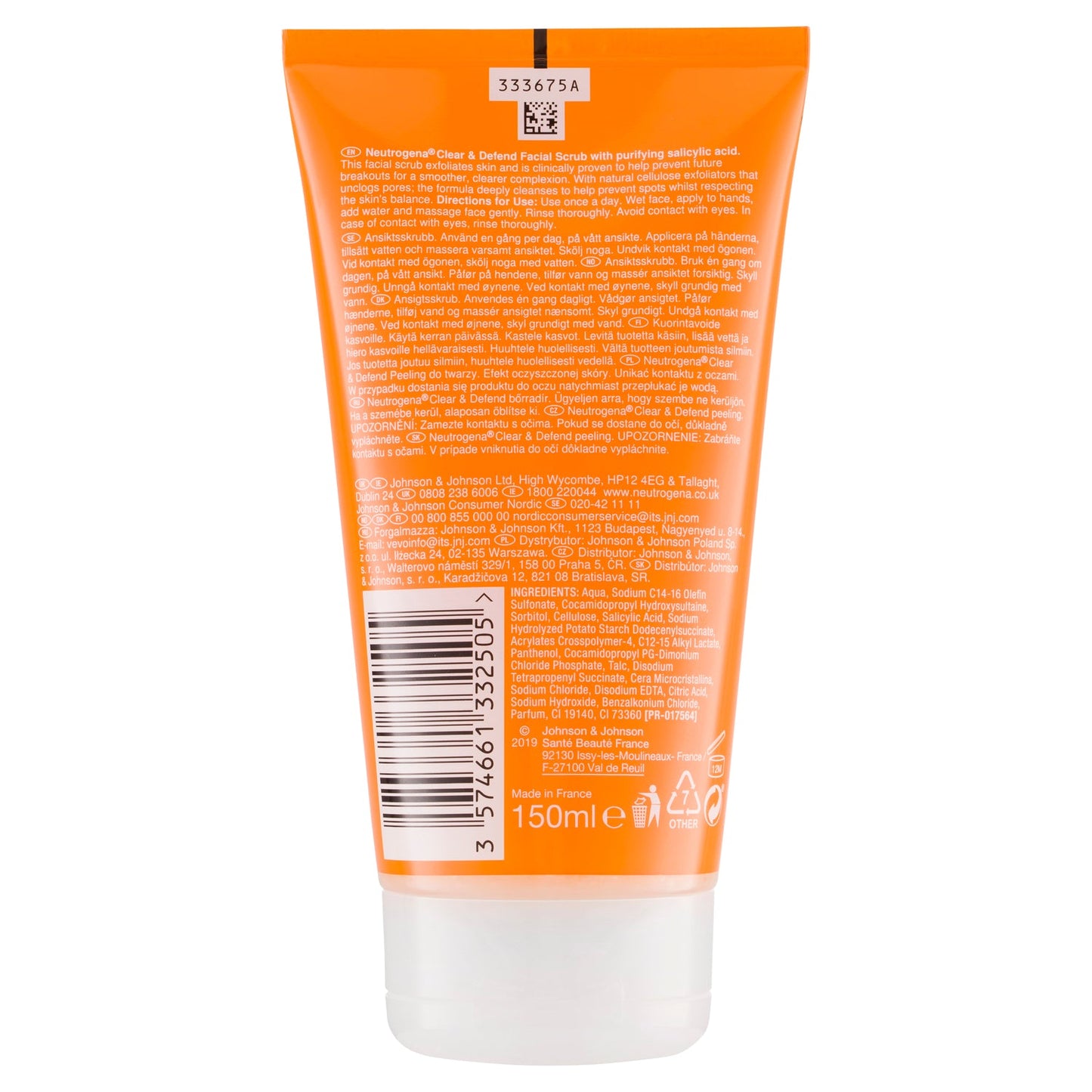 Neutrogena Clear & Defend Facial Scrub 150mL