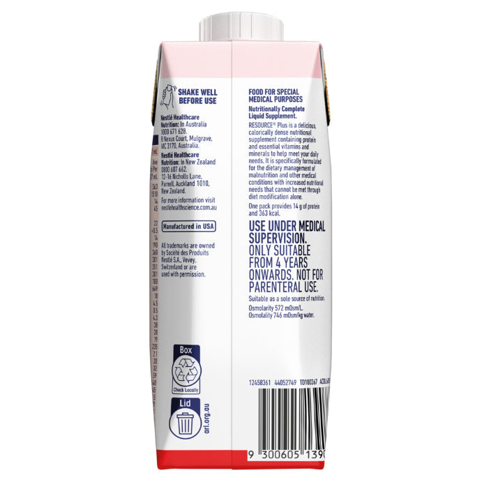 Resource Plus Strawberry 237ml