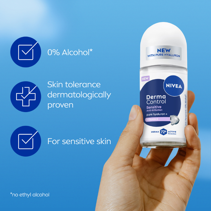 Nivea Derma Control Sensitive 72H Anti-Perspirant 50mL