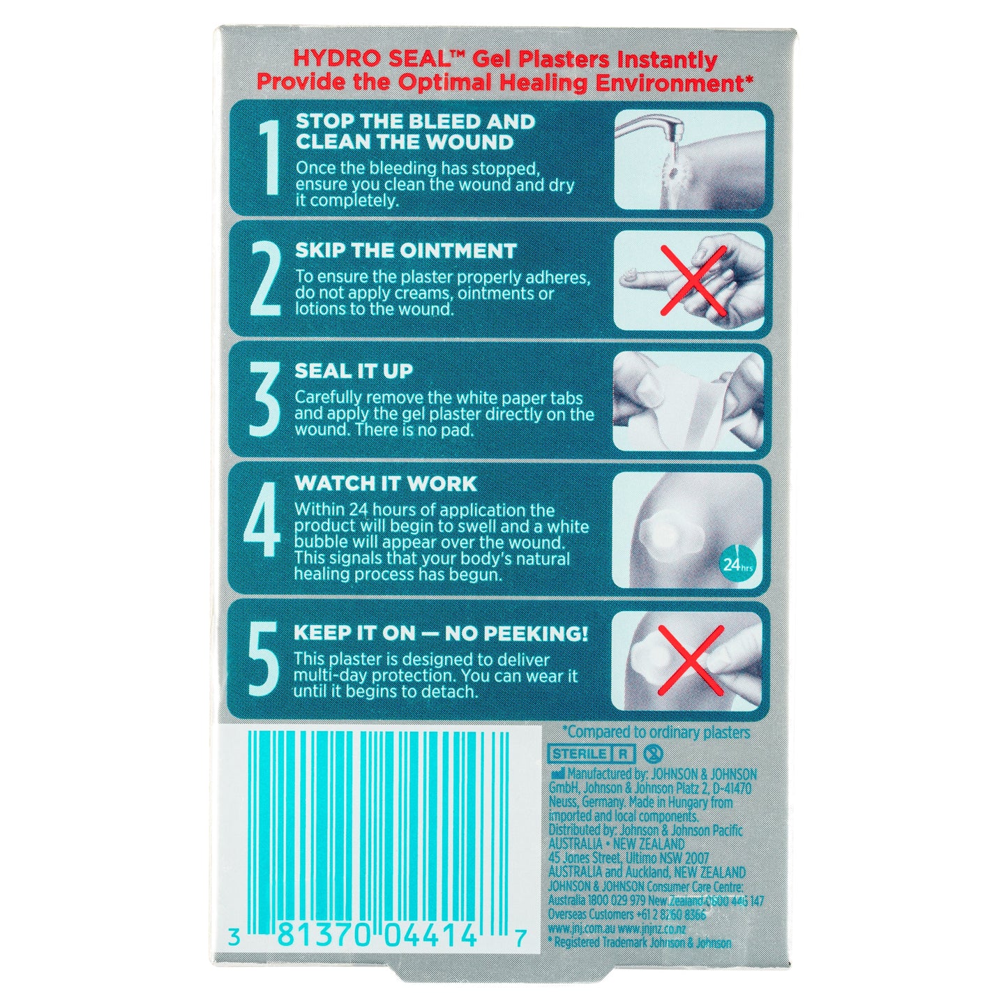 Band-aid Advanced Healing Hydro Seal Gel Plasters Regular 10 Pack