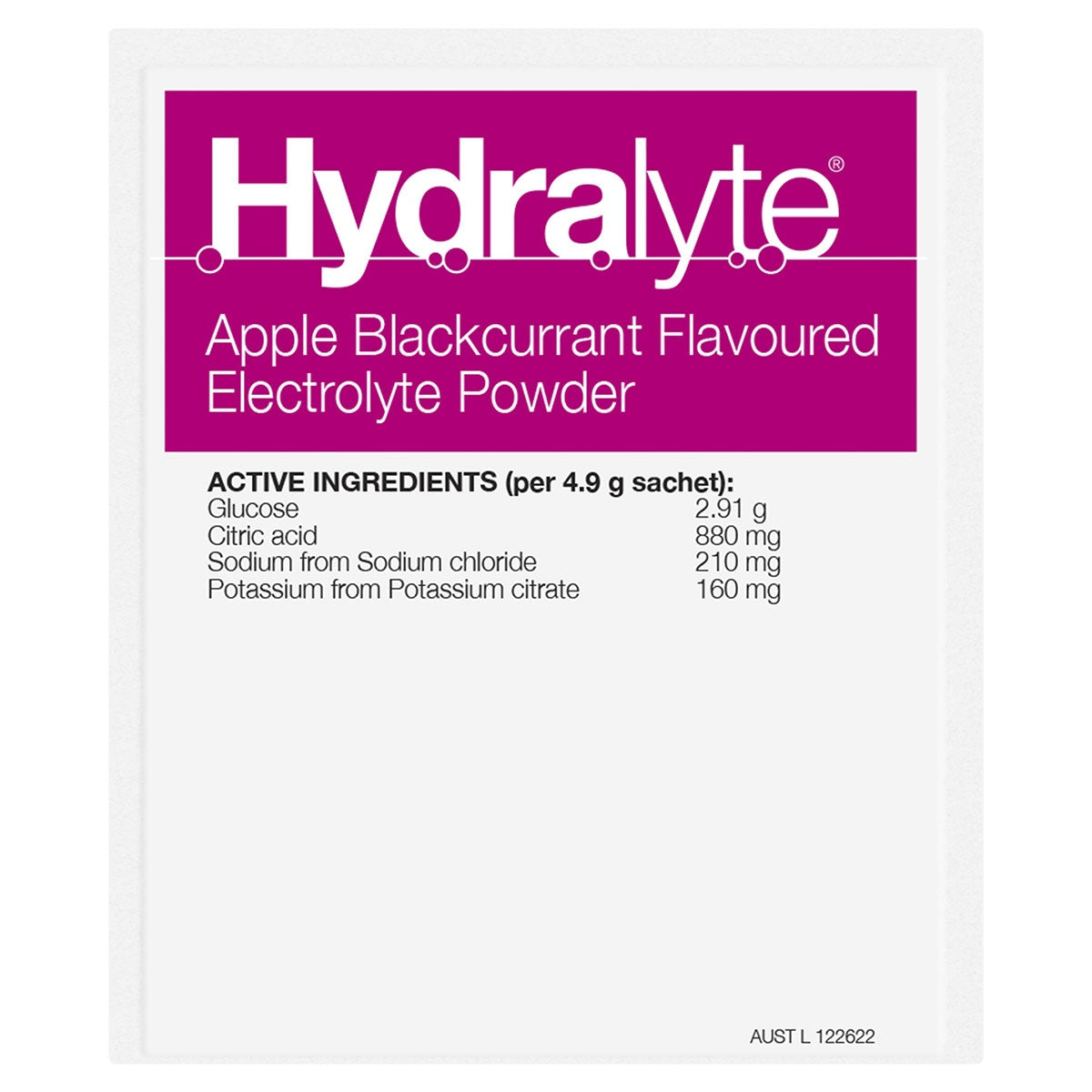 Hydralyte Apple Blackcurrant Sachets 4.9g x 24