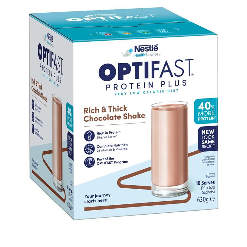 Optifast Protein Plus Shake Chocolate 63g x 10 Sachets
