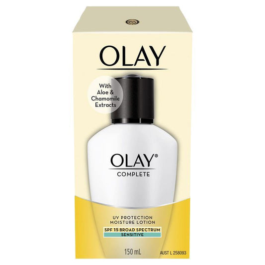 Olay Complete UV Protection Moisturiser Lotion Sensitive SPF15 150mL