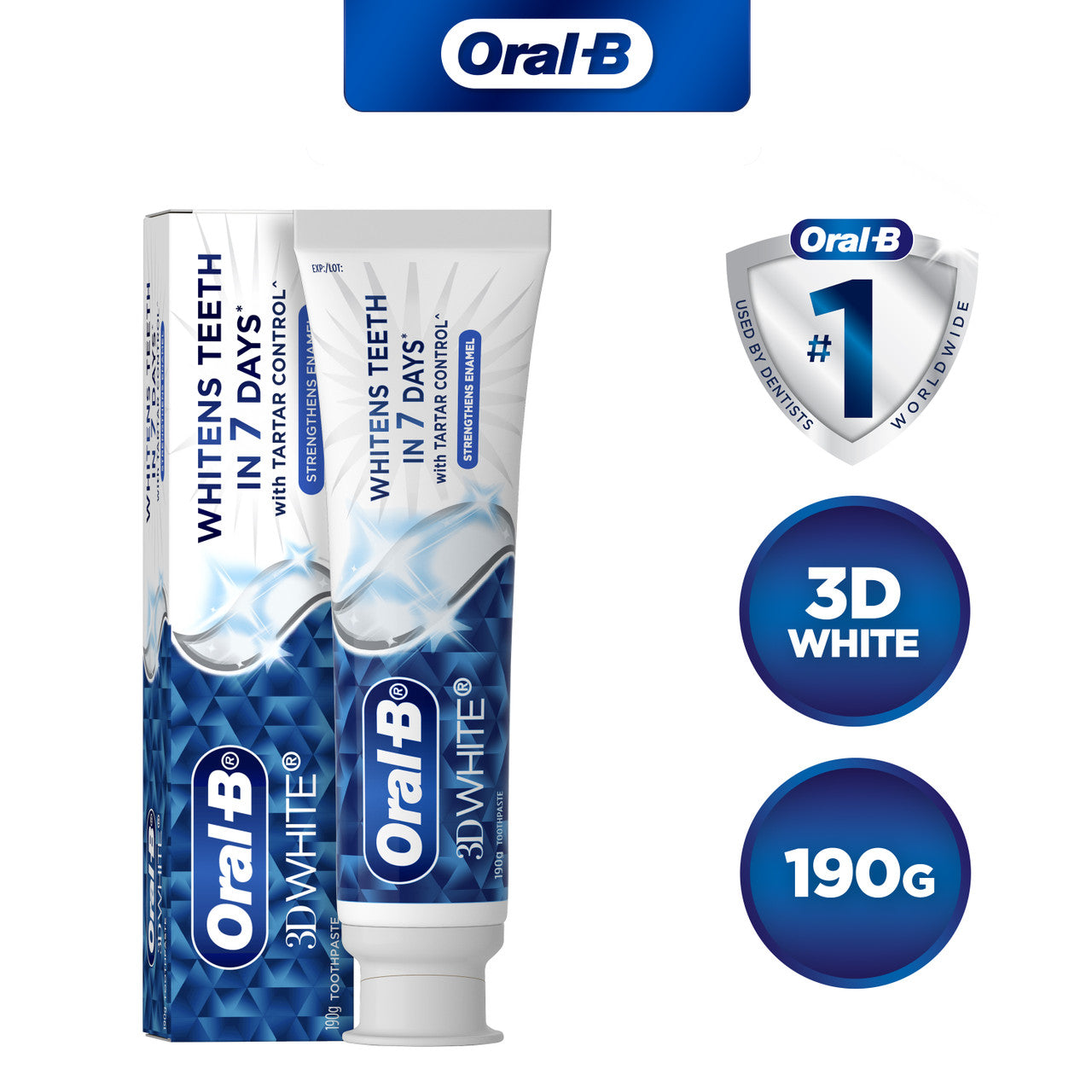 Oral B Toothpaste 3D White Strengthen Enamel 110g