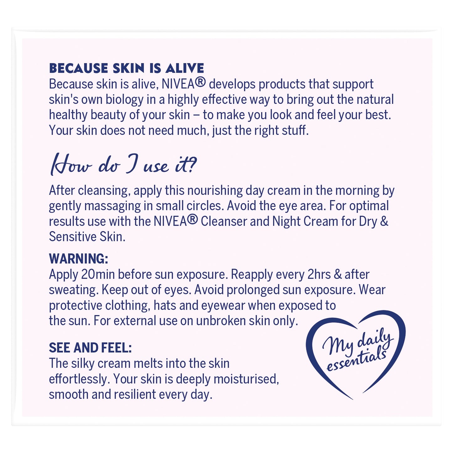 Nivea Daily Essentials Sensitive Cream SPF 30+ - 50ml