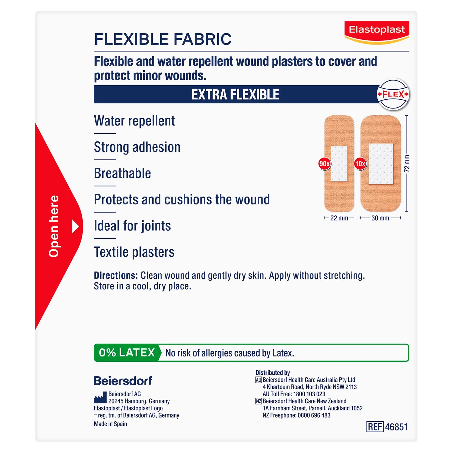 Elastoplast 46851  FLEXIBLE FABRIC 100PK