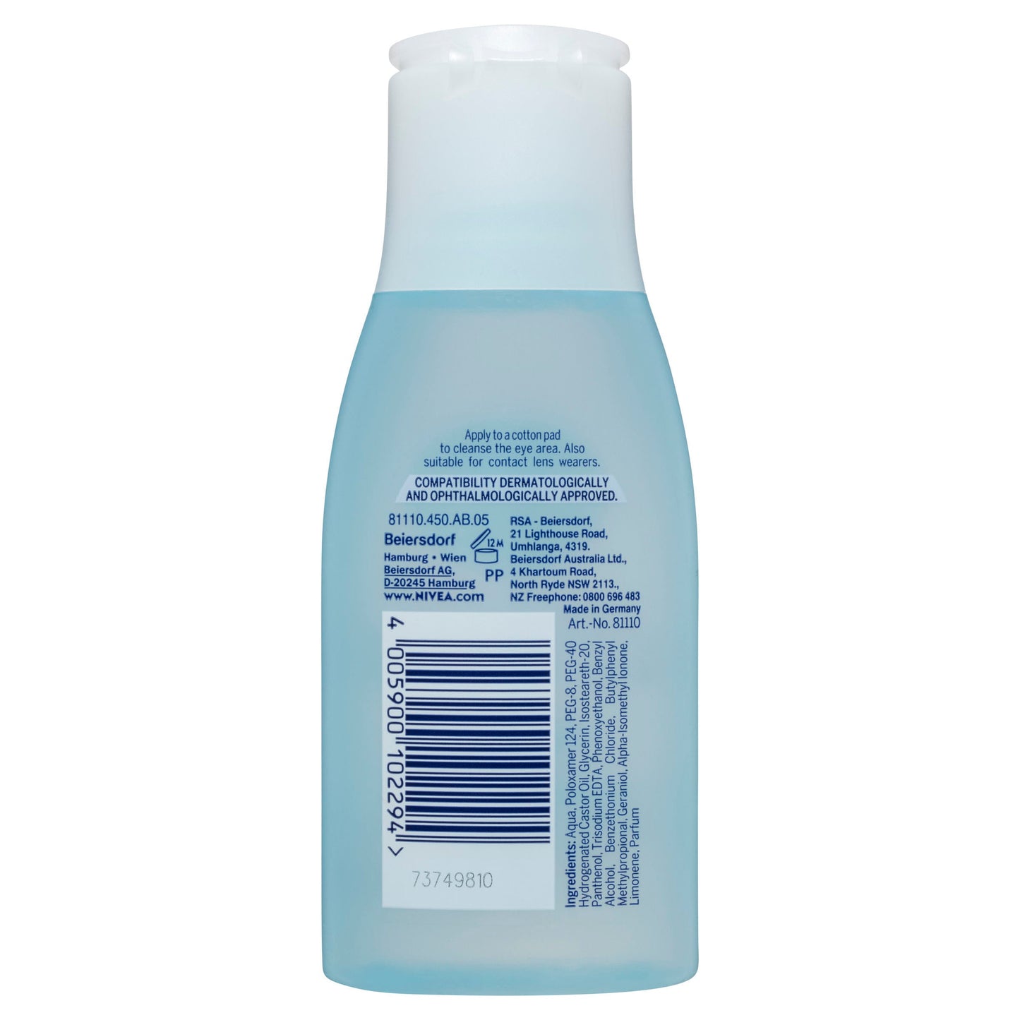 Nivea Visage Extra Gentle Eye Make Up Remover 125ml
