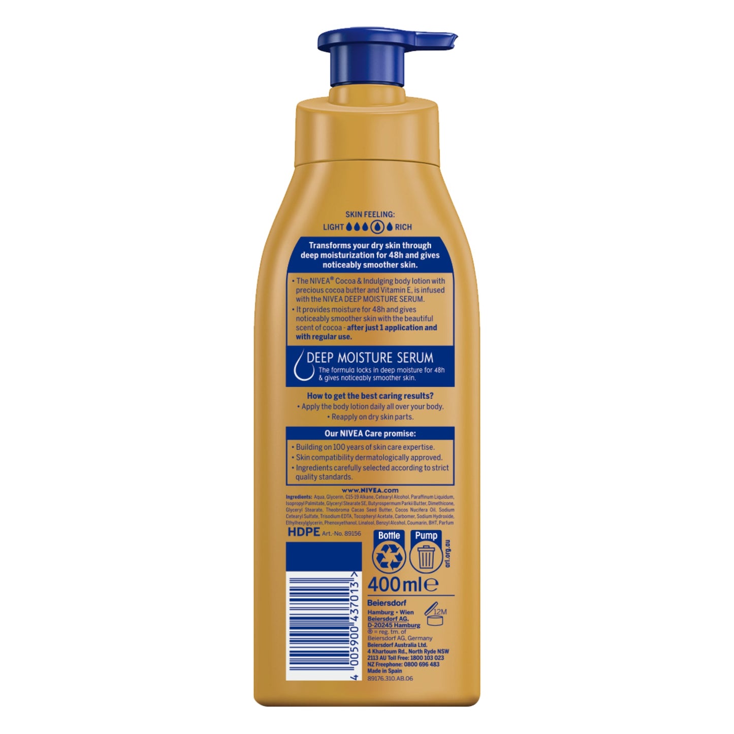 Nivea Cocoa & Indulging Body Lotion 400ml