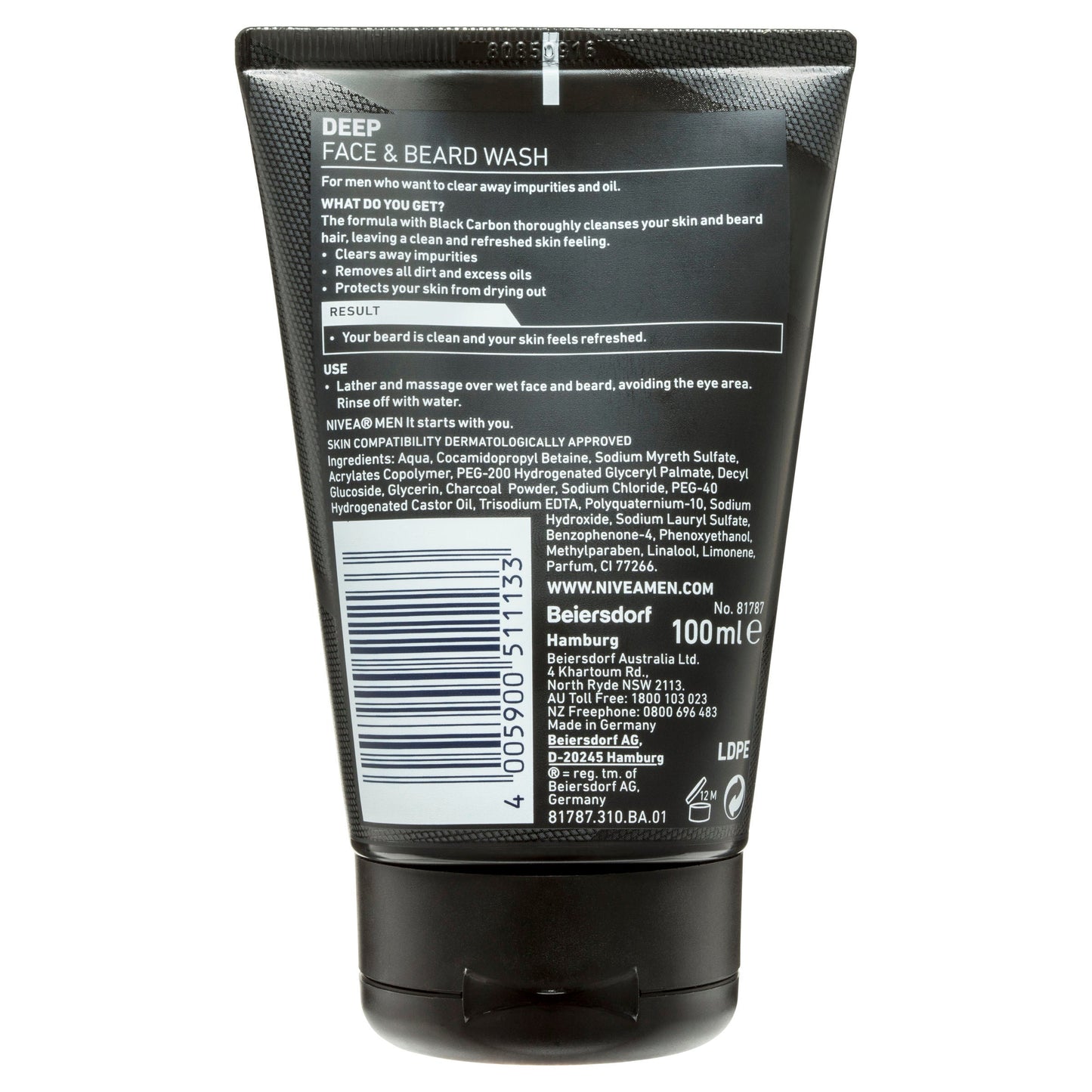 Nivea Men Deep Face Wash 100ml