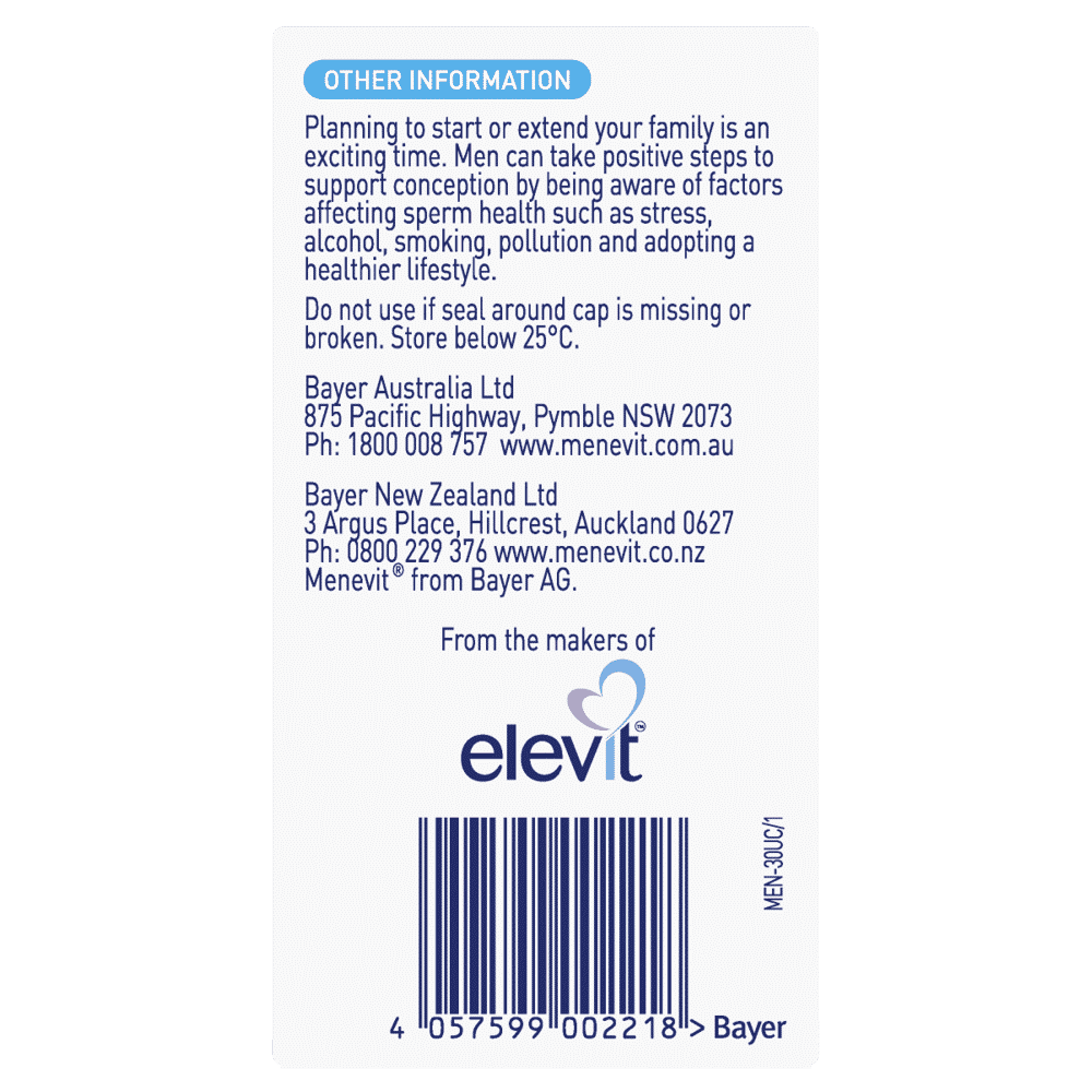 Menevit Pre-Conception Sperm Health Capsules 90