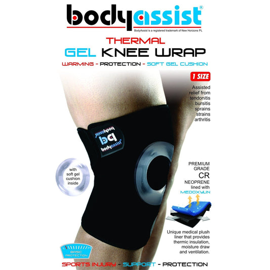 Body Assist Thermal Knee Wrap With Gel Buttress