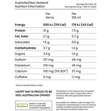 Happy Way Whey Protein Powder Coffee 1kg