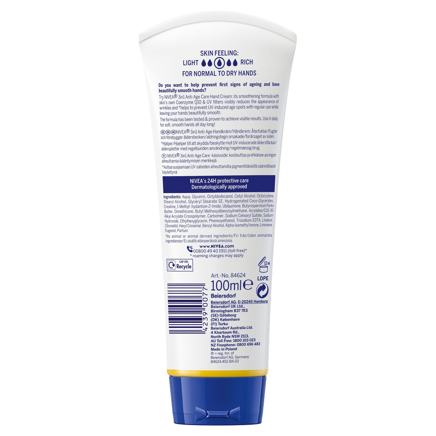 NIVEA 3in1 Anti-Age Hand Cream 100ml