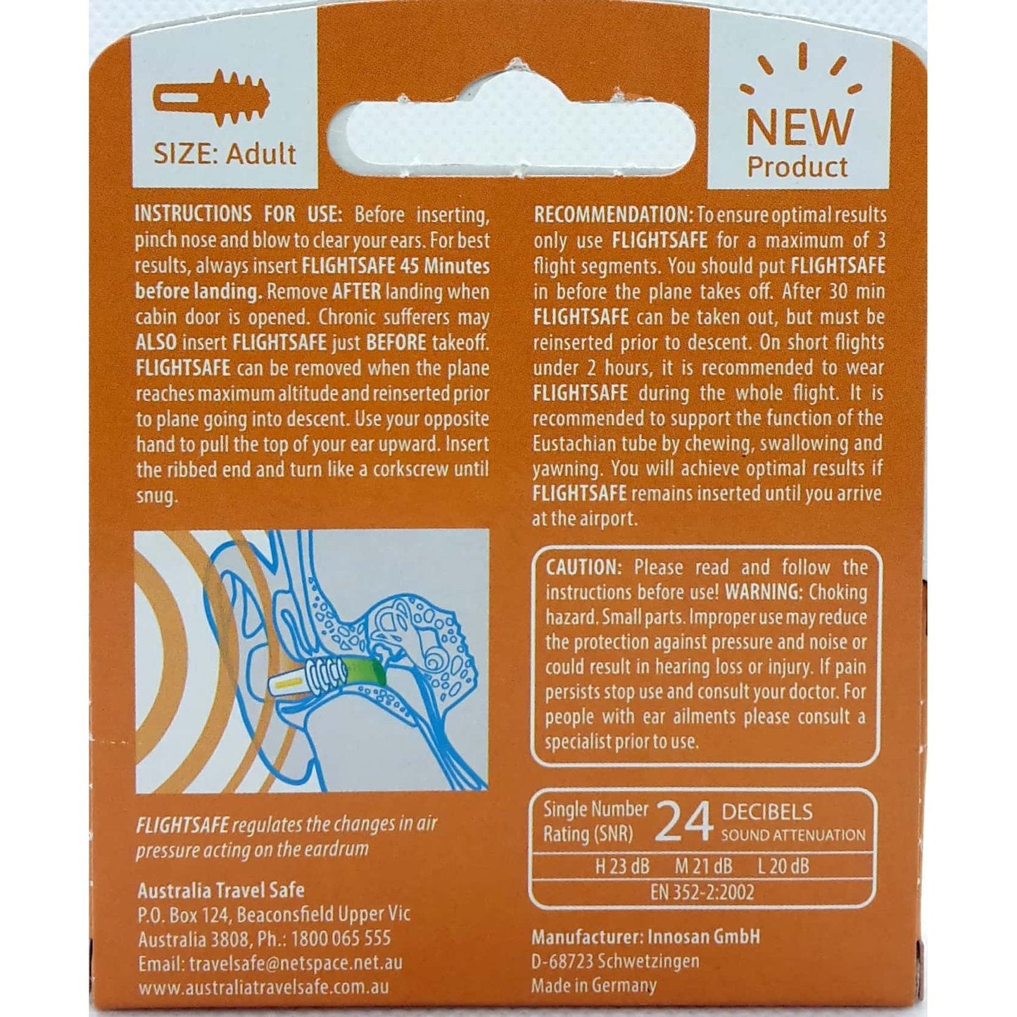Flightsafe Adult Earplugs 1 Pair