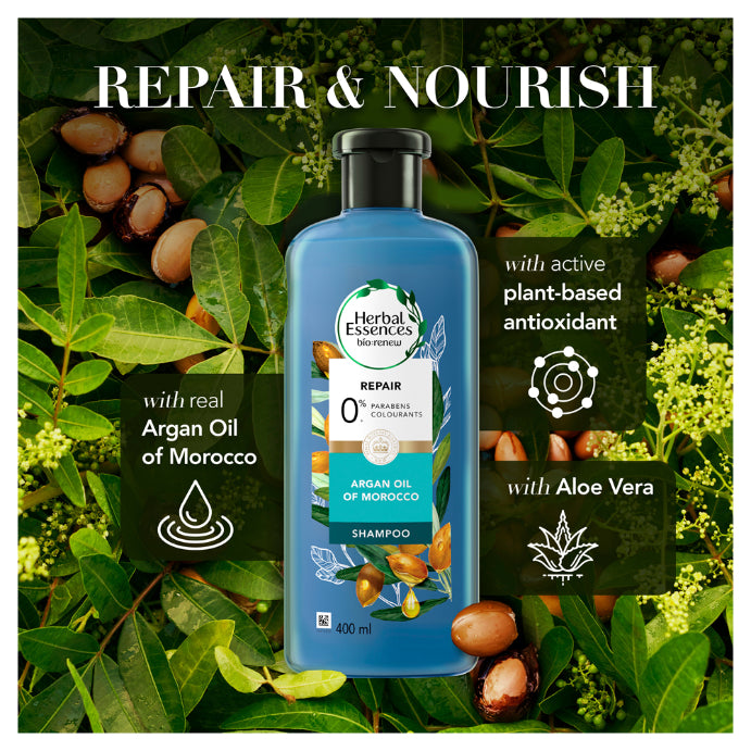 Herbal Essences Bio:renew Argan Oil of Morocco Repair 90% Natural Origin Shampoo 600ml