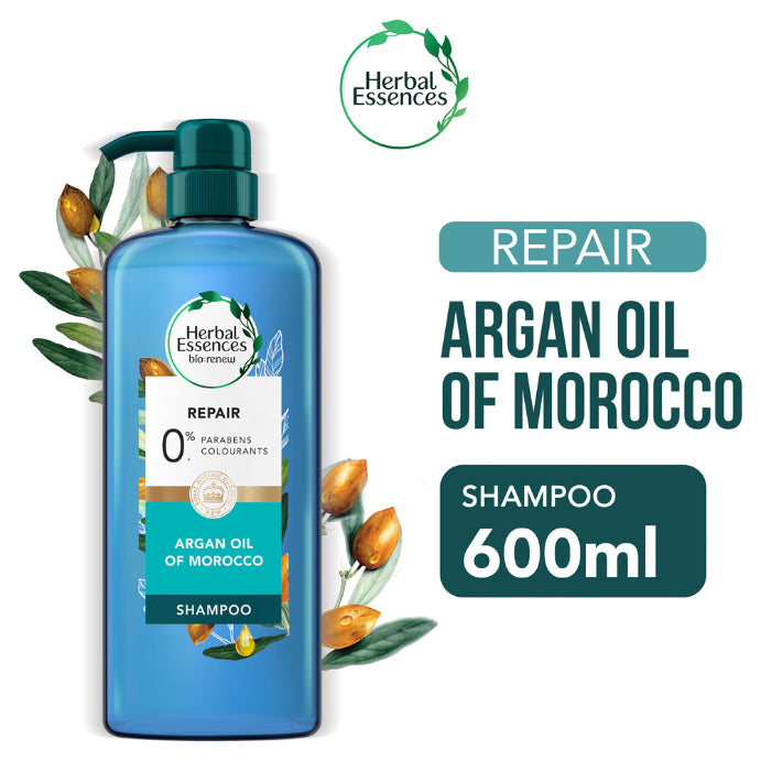 Herbal Essences Bio:renew Argan Oil of Morocco Repair 90% Natural Origin Shampoo 600ml