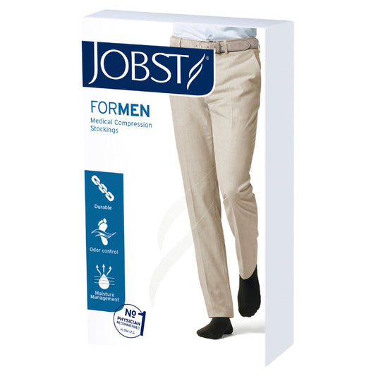 Jobst for Men Casual Cl1 15-20 Phlebology Knee High Ct Sock 15-20 Black Medium 1 Pair