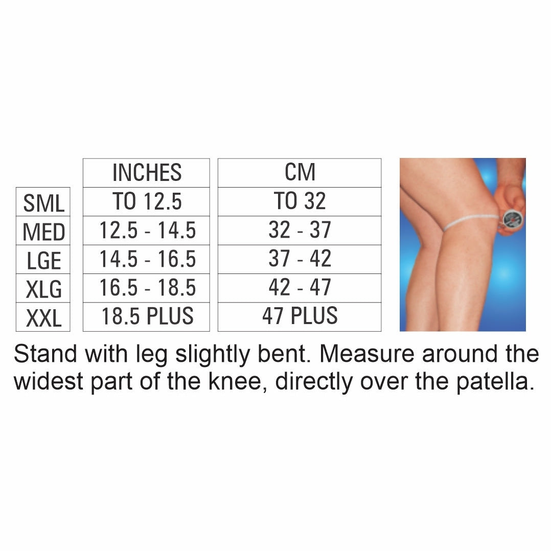 Body Assist Cross Cut Elastic Knee Brace With Rods