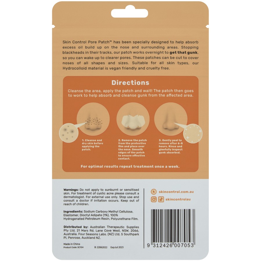 Skin Control Pore Patch FOR NOSE 6 Pack