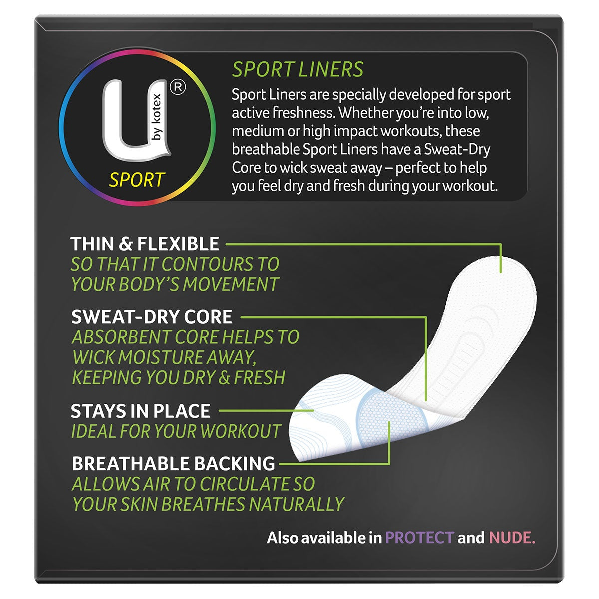 U by Kotex Sport Liners 30 Pack